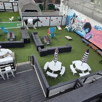 Wanna Spoon's large backyard