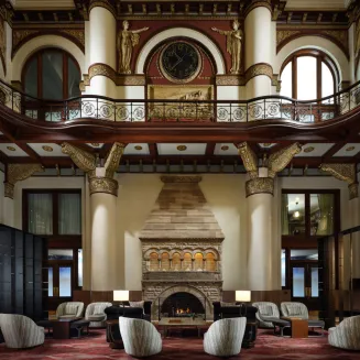 Lobby at Union Station Hotel at Nashville Yards