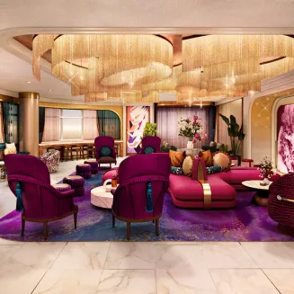 The Listening Lobby- where stories are sung and moments are made. Just steps away from Broadway, legendary venues, and cultural gems, Dolly Parton's SongTeller Hotel will be your front-row seat to Music City.