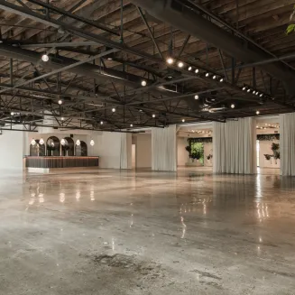 The Bow Truss’ arched roof-line allows endless points to rig lighting, florals and design features for your event.  Saint Elle’s permanent bar area is conveniently located in The Bow Truss and its beautifully unique, efficient design allows for multiple bartenders & stations to service the event, accommodating patrons with ease.