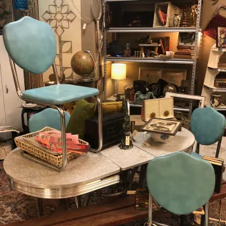 Not only do both stores have an incredible selection of antiques and vintage, we also have our share of MCM furniture and accessories from Eames to Heywood Wakefield.