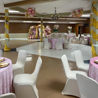 Elegant decorated baby shower