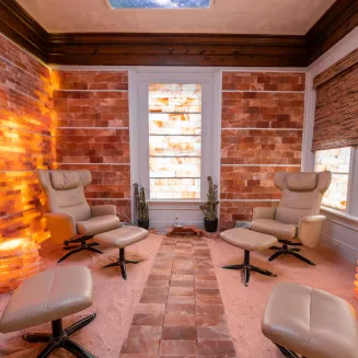 The relaxing Salt Room at GreenHouse Luxury Spa