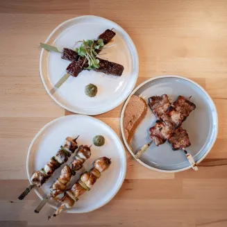 Yakitori from our open coal grill