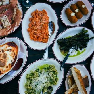 Assortment of small plates at Pelato