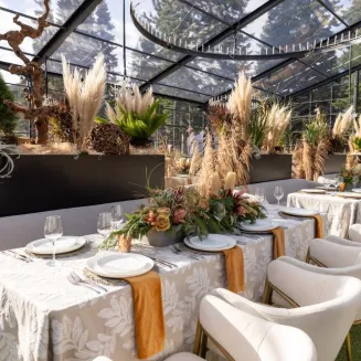 Hensley Event Resources offers a curated selection of tabletop rentals, including linens, serviceware, and fine china. From classic elegance to contemporary style, our pieces add a refined touch to every event.