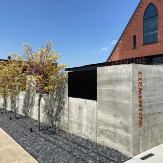 Clementine strikes a beautifully designed statement on Charlotte Ave, a main entry to downtown.