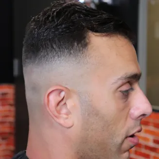 High and Tight Drop Fade Haircut