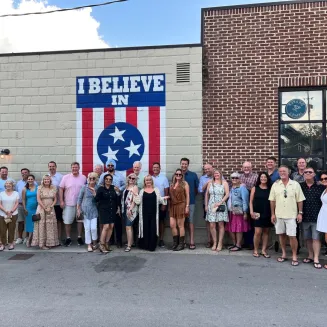 Large Group in 12 South on Driving Food Tour