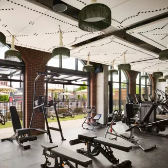 Memoir Residential offers a fully equipped gym with bay windows that open to the pool deck for fair weather days.  Cold plunge and dry sauna included.
