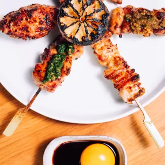 Chicken Thigh, Breast, Wing Yakitori Set