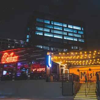Odie's Bar overlooking Division St. in the heart of Midtown.