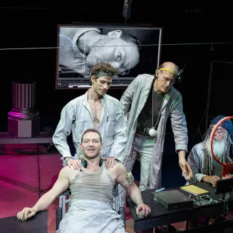 Legendary New York theater collective The Wooster Group performs Richard Foreman's satire A Symphony of Rats.