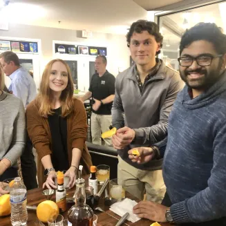 Guests enjoying Mixology Team Building Event