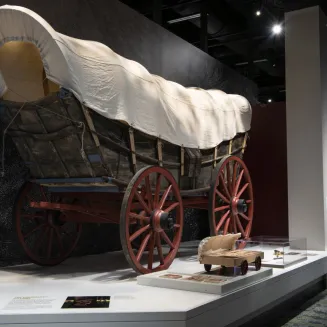Connestoga Wagon on display in Forging a Nation