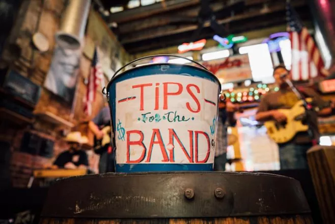 Tip Jar at a Honky Tonk on Broadway