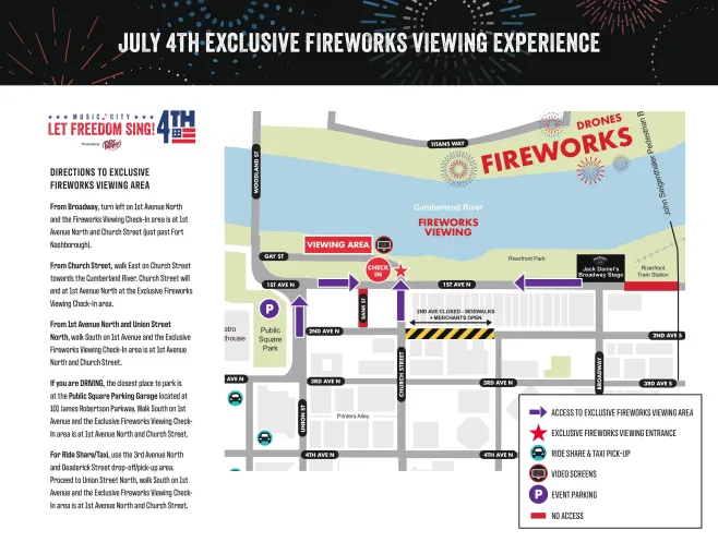 Exclusive Firework Viewing Map