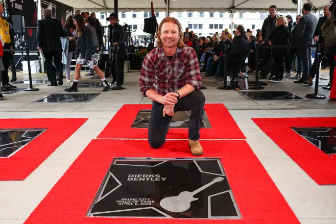 Dierks Bentley at the Music City Walk of Fame