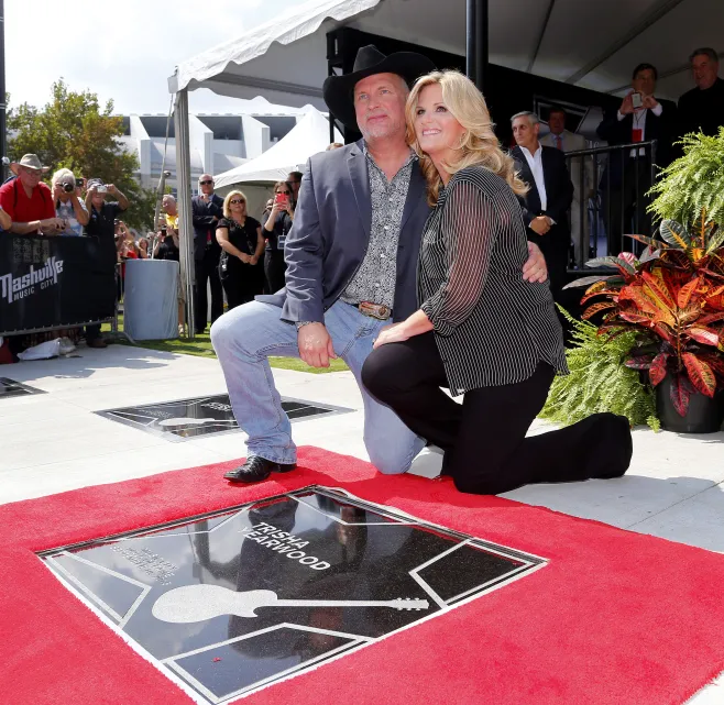 Garth Brooks and Trisha Yearwood at Music City Walk of Fame Ceremony