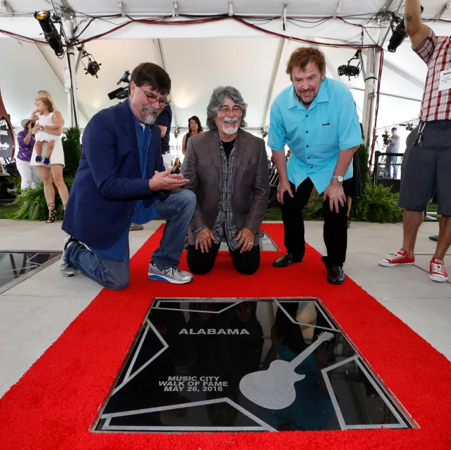 Members of Alabama with their Walk of Fame Star