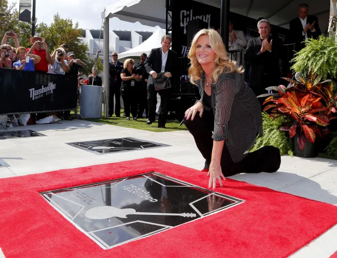 Trisha Yearwood with her star on the Music City Walk of Fame