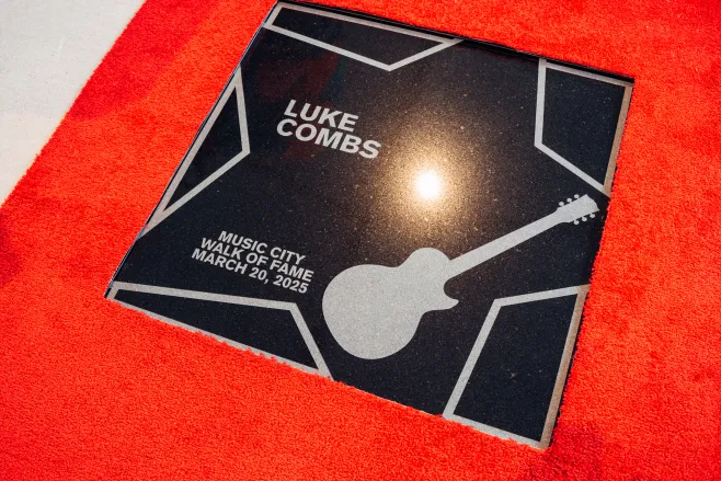 Luke Combs Music City Walk of Fame Induction