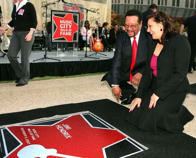 Jimi Hendrix family at the Music City Walk of Fame