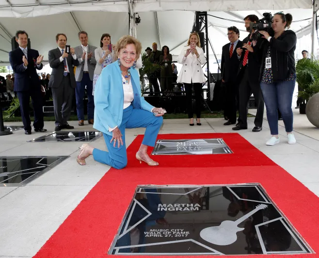 Martha Ingram with her star on the Music City Walk of Fame