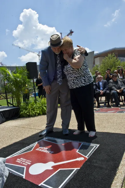 Bob Babbitt family at the Music City Walk of Fame