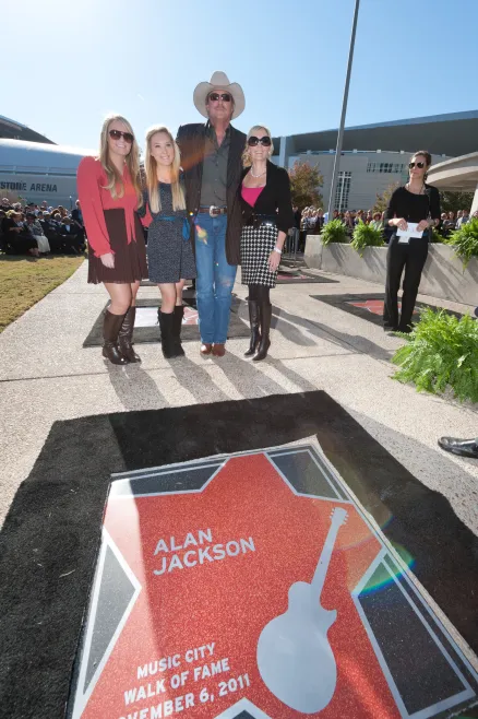 Alan Jackson with his star on the Music City Walk of Fame