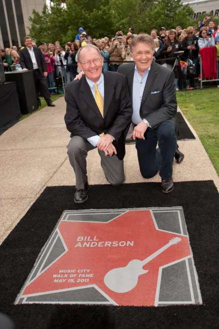 Bill Anderson with his star at the Music City Walk of Fame
