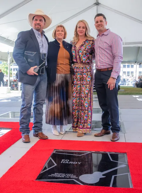 Ed Hardy's guests at the Music City Walk of Fame