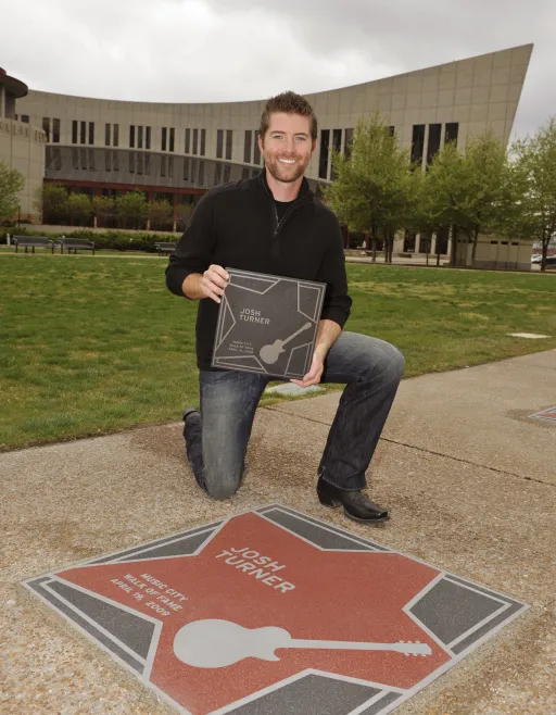 Josh Turner with his star on the Music City Walk of Fame