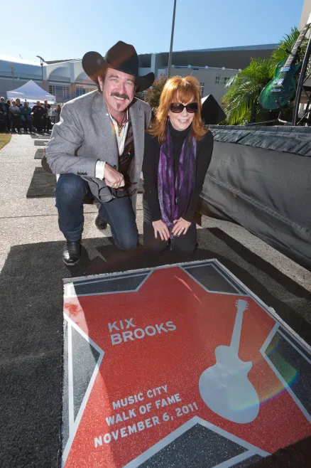 Kix Brooks at the Walk of Fame Ceremony with Reba