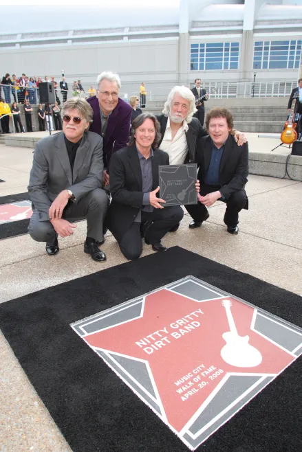 Nitty Gritty Dirt Band with their star on the Music City Walk of Fame.