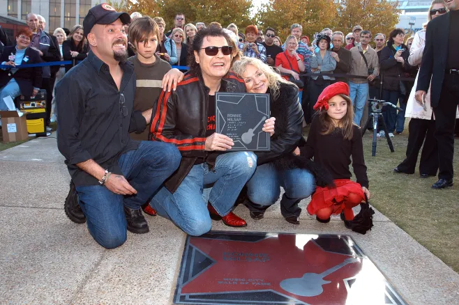 Ronnie Milsap with his family at the Music City Walk of Fame
