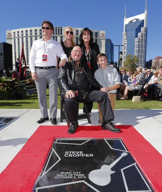 Steve Cropper at with his star at the Music City Walk of Fame