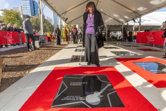 Charley Pride's Wife at the Music City Walk of Fame Ceremony