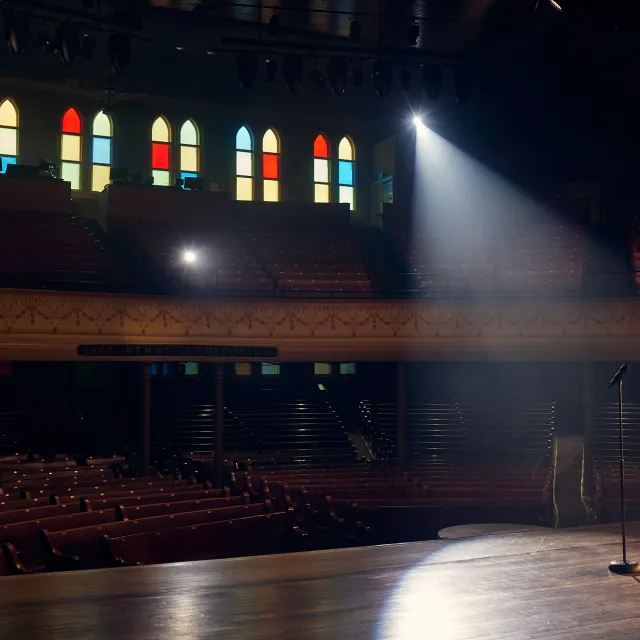 Ryman Auditorium spotlight on stage