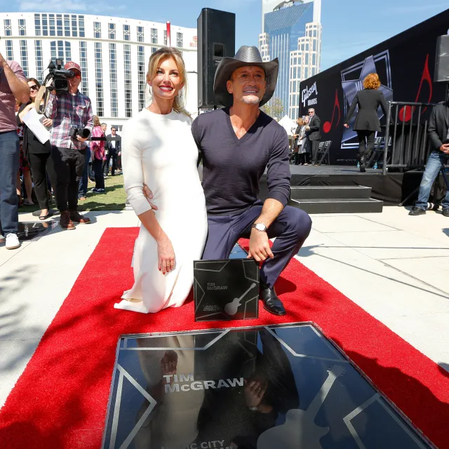 Tim McGraw and Faith Hill at Walk of Fame