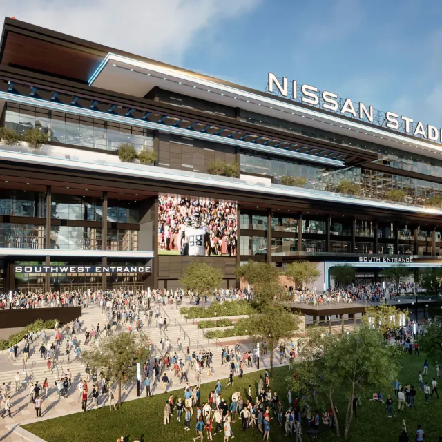 A rendering of the new Tennessee Titans Stadium