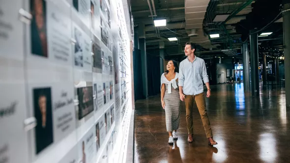 Couple at Musicians Hall of Fame and Museum