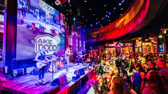 Band performing at Ole Red on Broadway