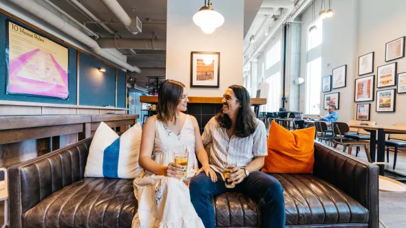 Couple at Moxy Hotel