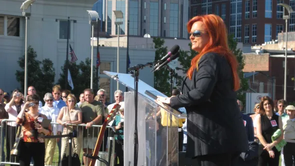Wynonna Judd at the Walk of Fame ceremony