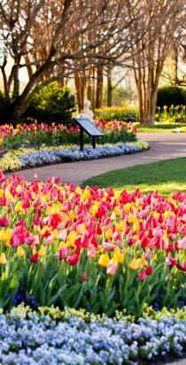 Tulip garden at Cheekwood in bloom
