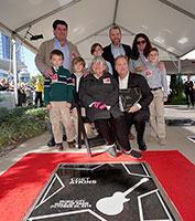 Chet Atkins's family with his Walk of Fame star
