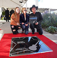 Clint Black and his family with his Walk of Fame Star