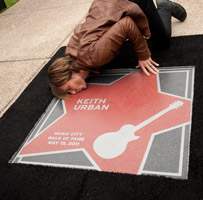 Keith Urban at the Music City Walk of Fame